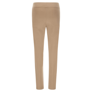 Pantaloni in felpa viscosa aderenti con impunture centrali