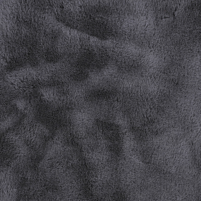 Tapis Imitation Fourrure Poil Fin Gris 60x90cm