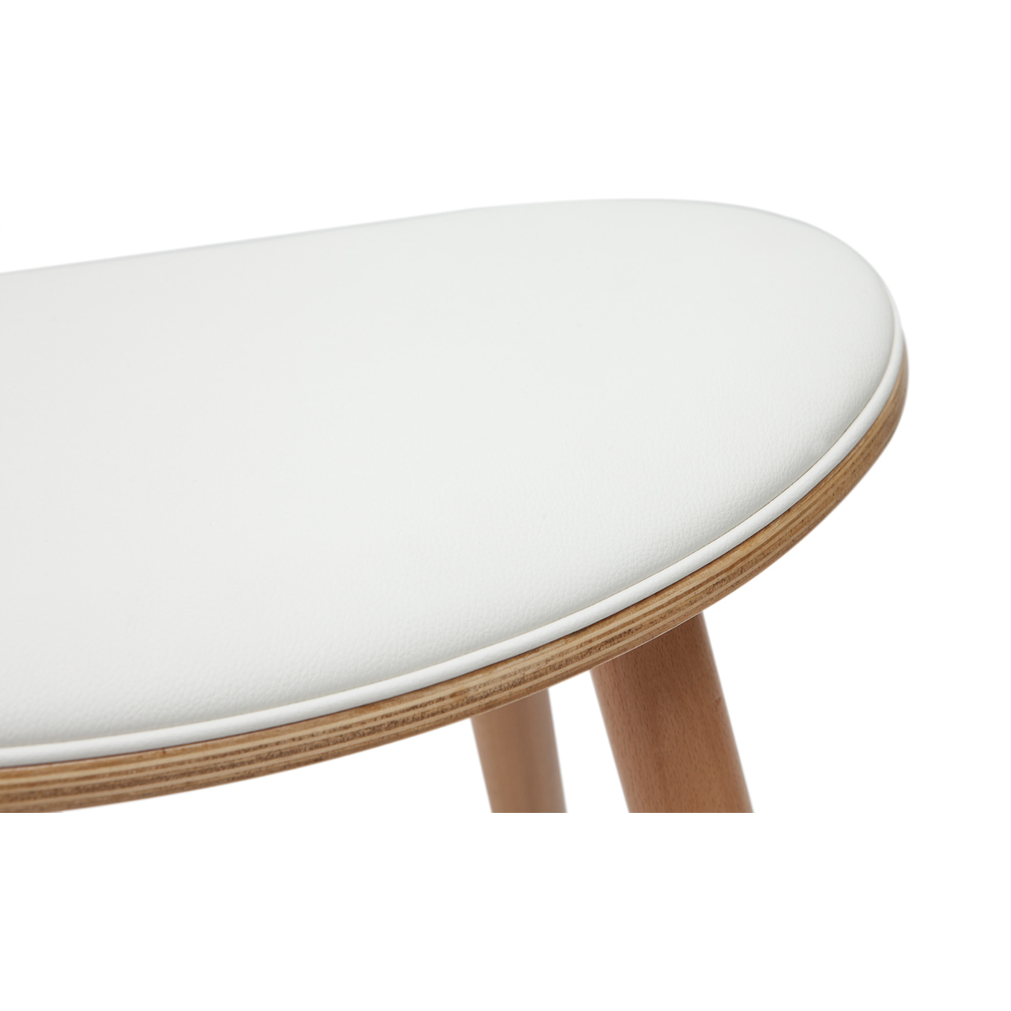 Tabourets de bar bois clair et blanc H65 cm (lot de 2) MEADOW