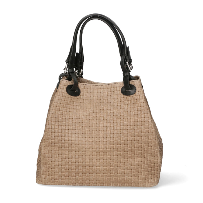 Borsa Shopper da donna In Vera pelle Made in Italy 32x29x17 cm