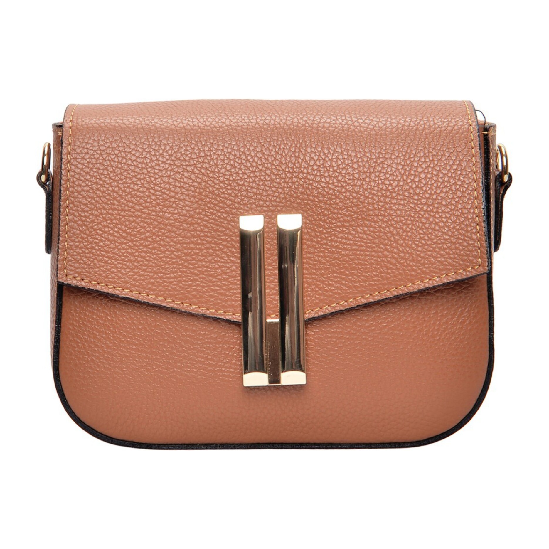 Borsa a spalla Anna Luchini Cammello