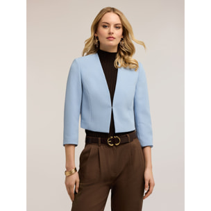 Motivi - Giacca strutturata in cady crêpe - Azzurro