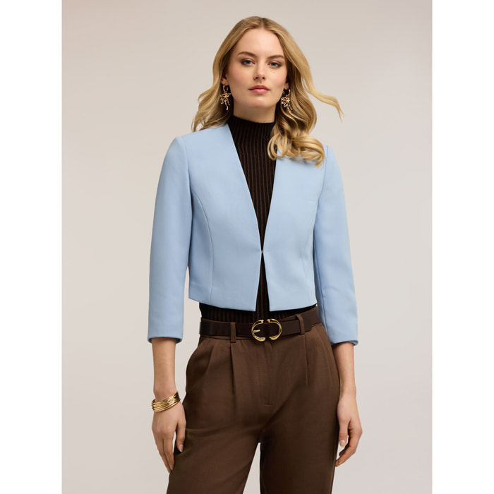 Motivi - Giacca strutturata in cady crêpe - Azzurro