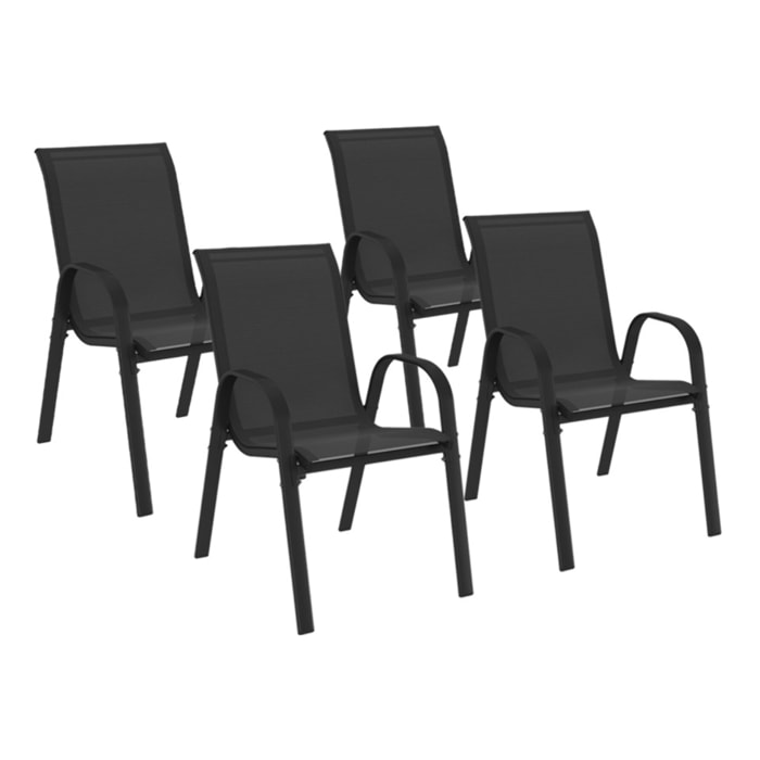 Chaises de jardin empilables textilène
