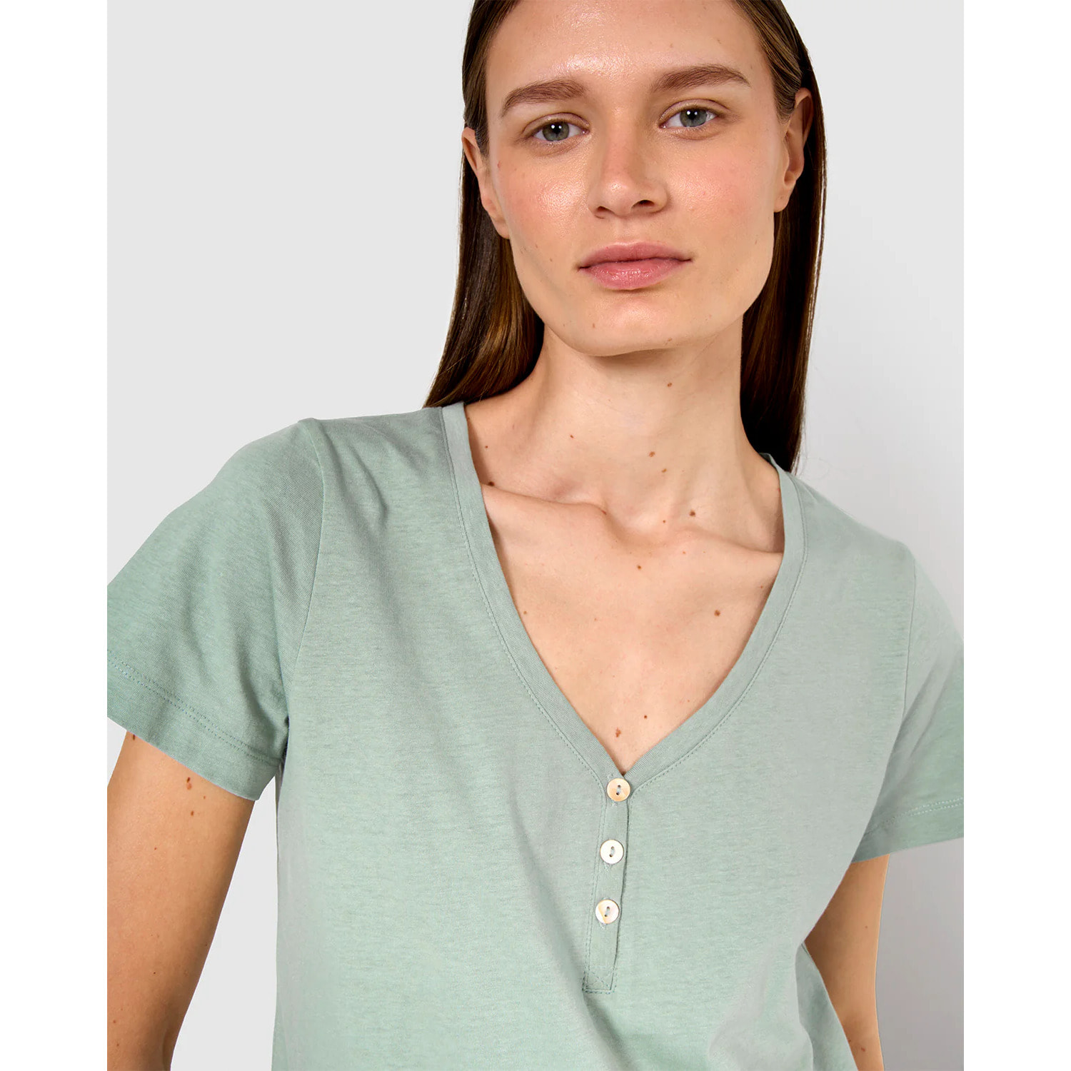 Pigiama corto cotone riga serena verde azzurrognolo