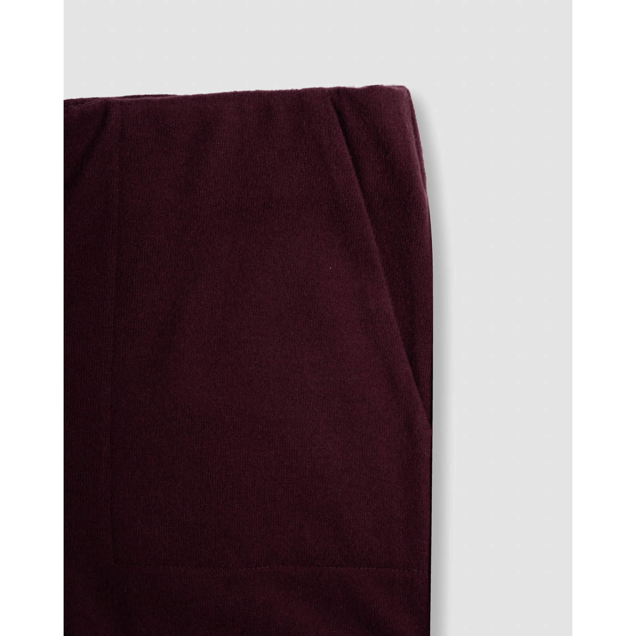 Pantalón largo angorina liso burdeos