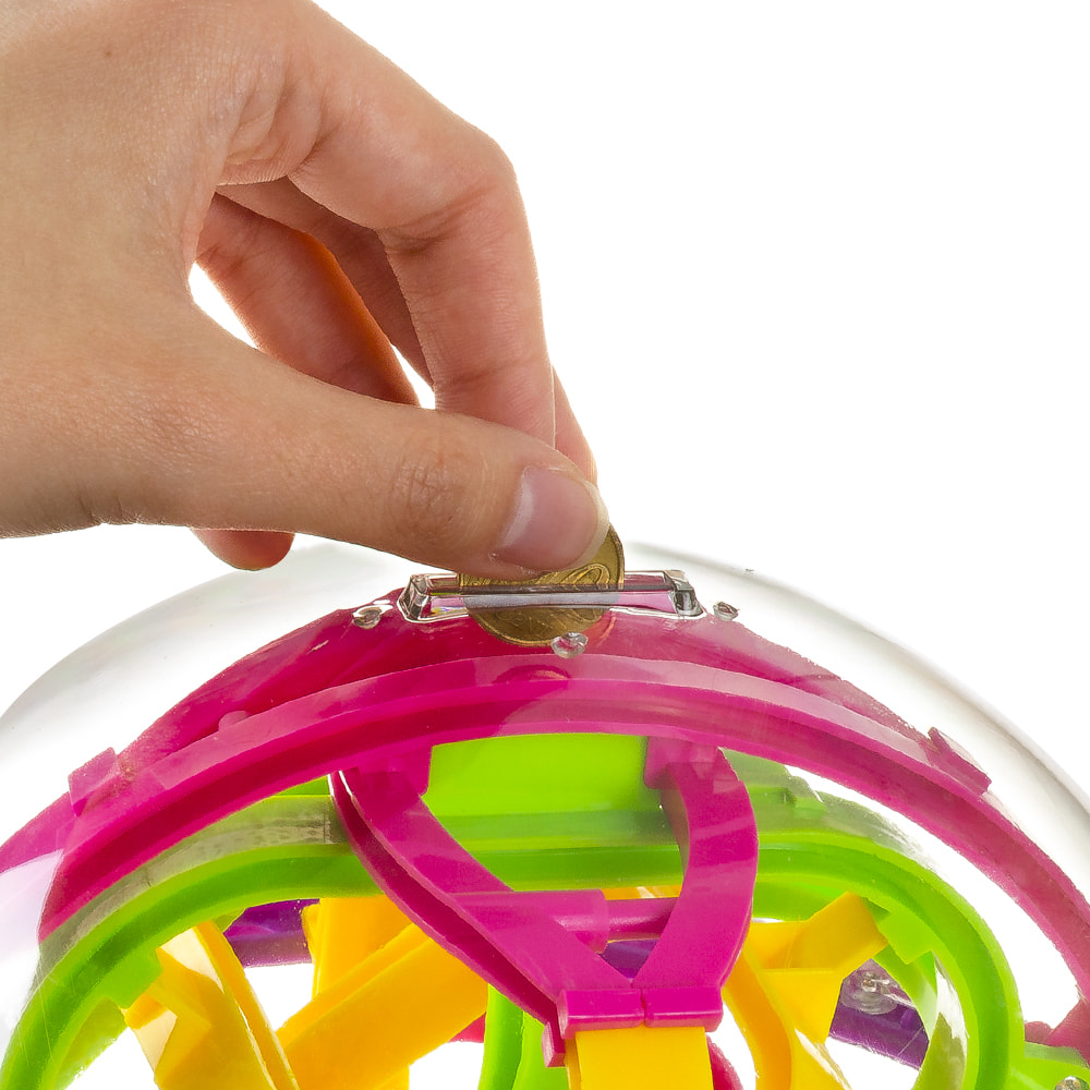 MAZE BALL DESAFÍO LABERINTO 3D PARA MONEDAS, CON 100 PUNTOS DE CONTROL