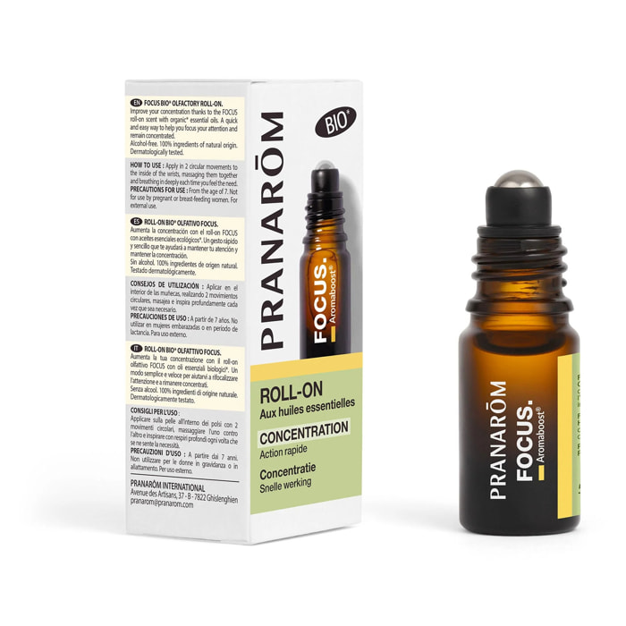 Pranarom - Roll-on Focus - Bio - 5 ml roller