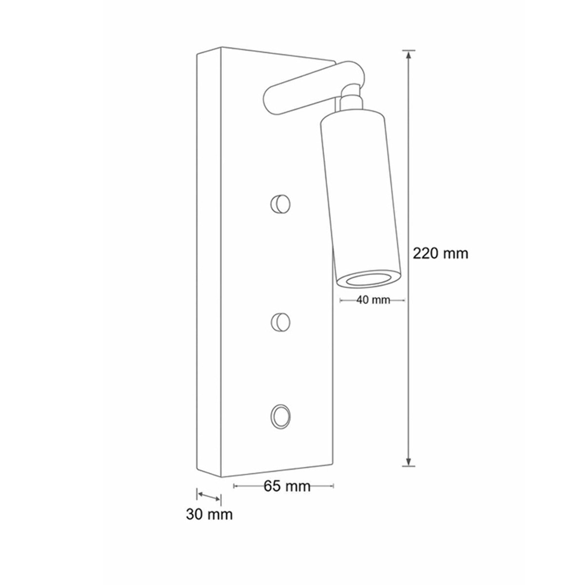 Applique murale orientable en travertin et bois effet noyer TIVOLI