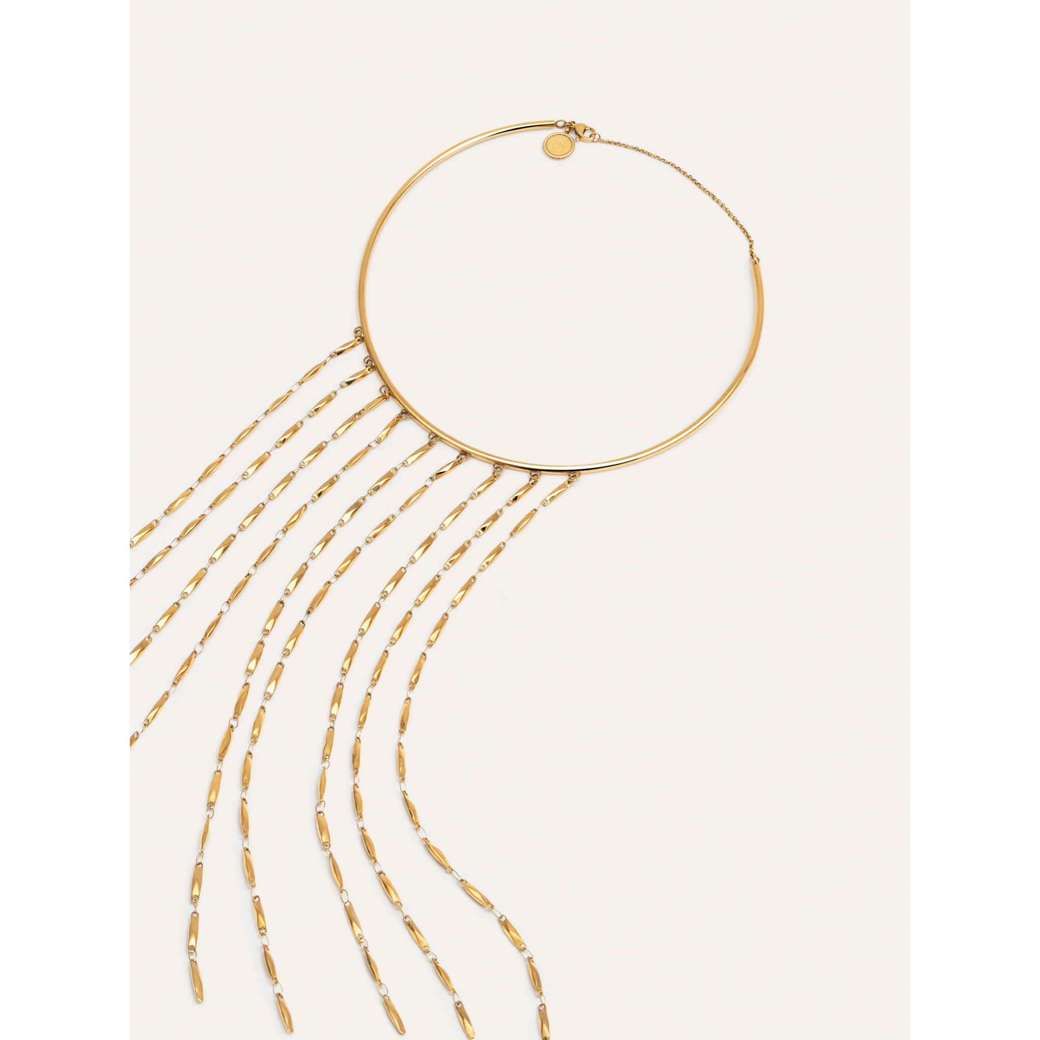 Choker Line Zahara Acero Baño Oro