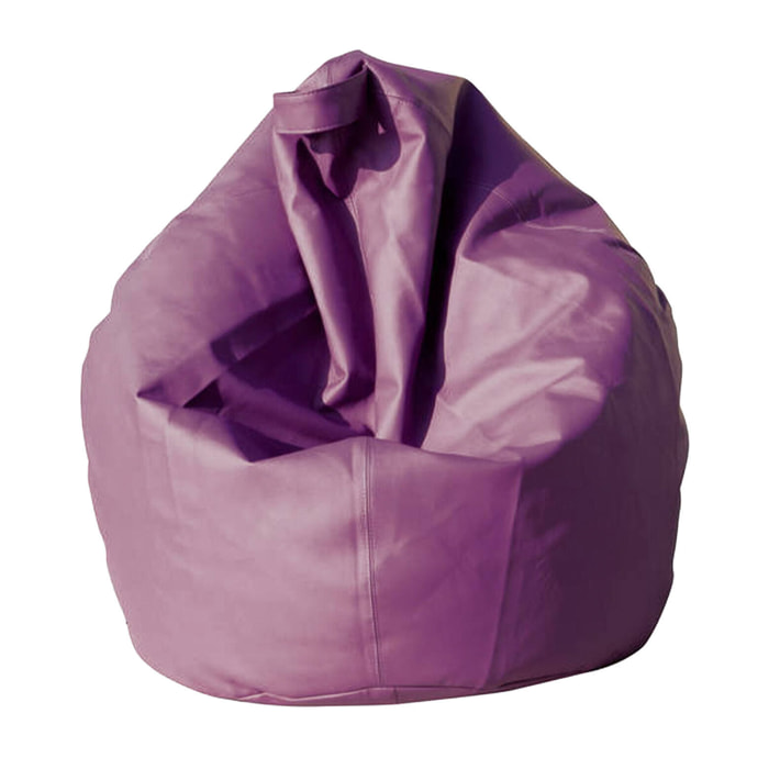 Pouf Azelia, Poltrona multiuso, Poltroncina sacco, Pouf poggiapiedi, Made in Italy, 70x70 h110 cm, Viola