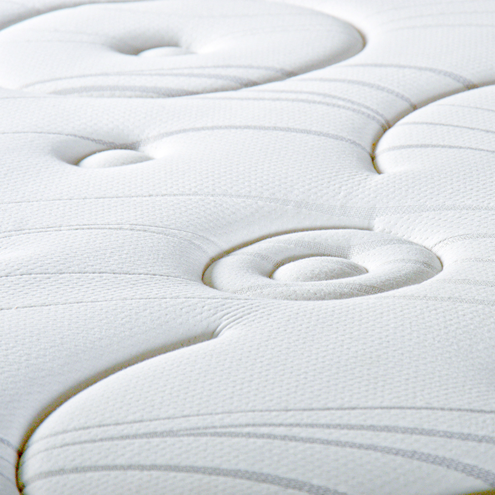Matelas à ressorts ensachés et mémoire de forme - Blanc