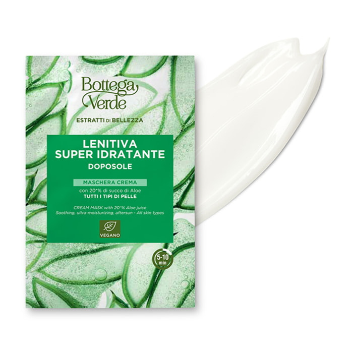 Maschera crema - con 20% di succo di Aloe* - super idratante, lenitiva, doposole