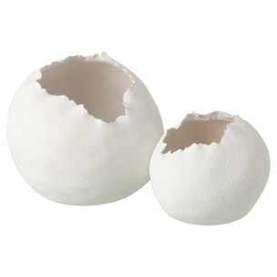 J-Line Cache-pot Irrégulier - céramique - blanc - medium