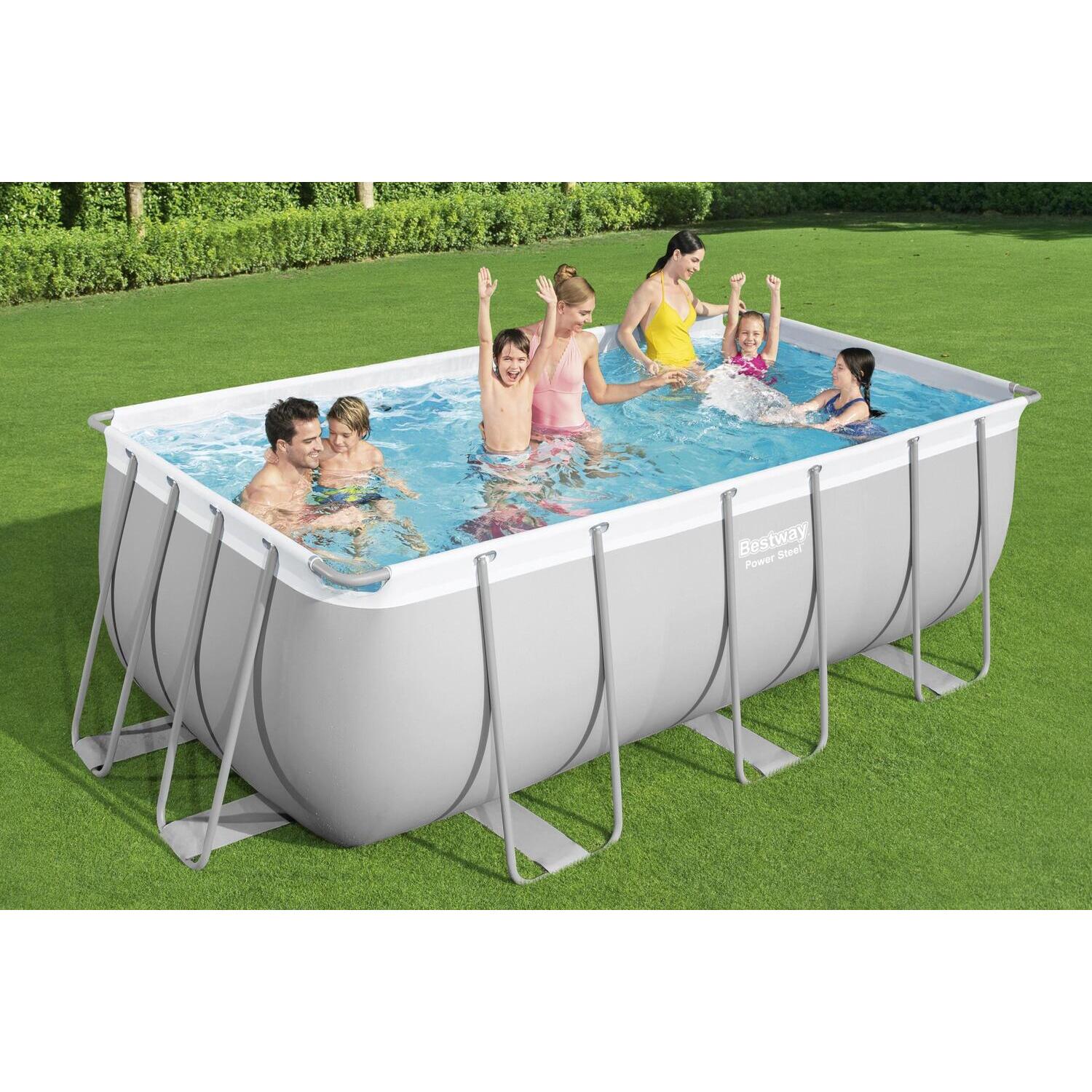 Piscine hors sol rectangulaire 4,12 x 2,01 x 1,22 m LUNA