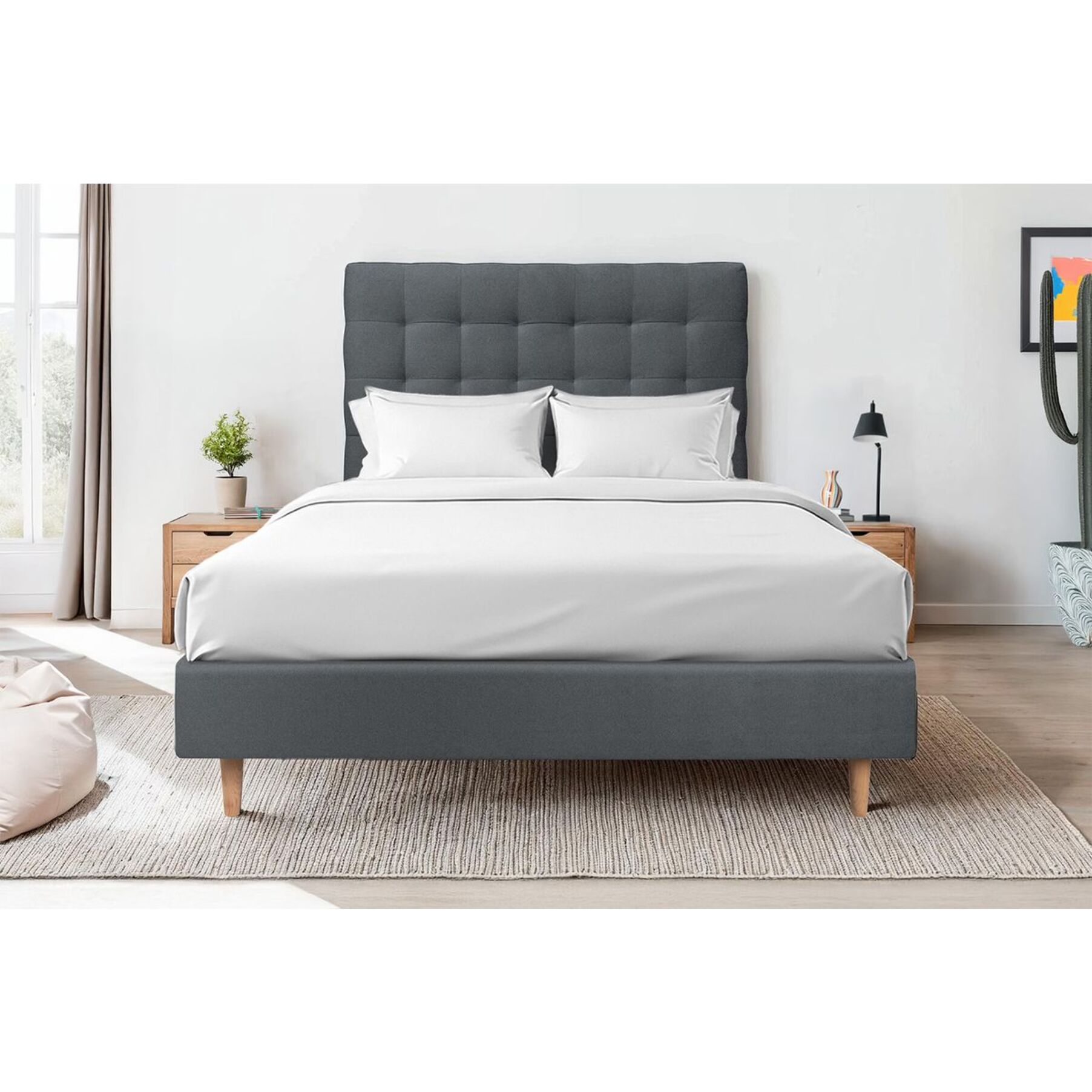 Tete de lit Capitonnée Velours - Rembourrée A poser