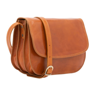 Borsa a tracolla da donna - Modello False - Vera pelle - 27.0 x 20.0 x 12.0 cm