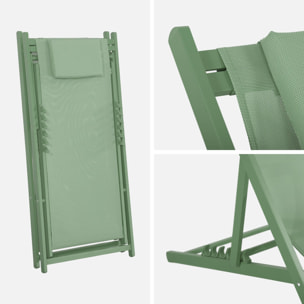 Bain de soleil aluminium multi positions (lot de 2) GAIA