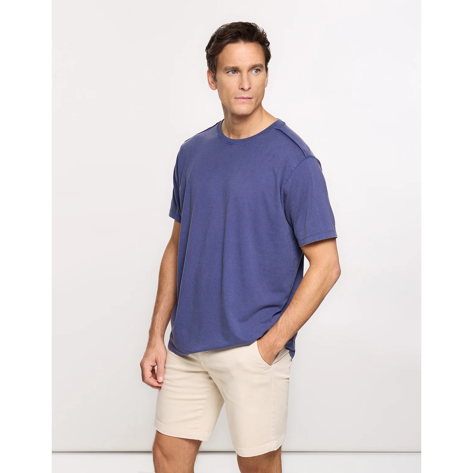 Camiseta Manga Corta Azul Marino - Nurea