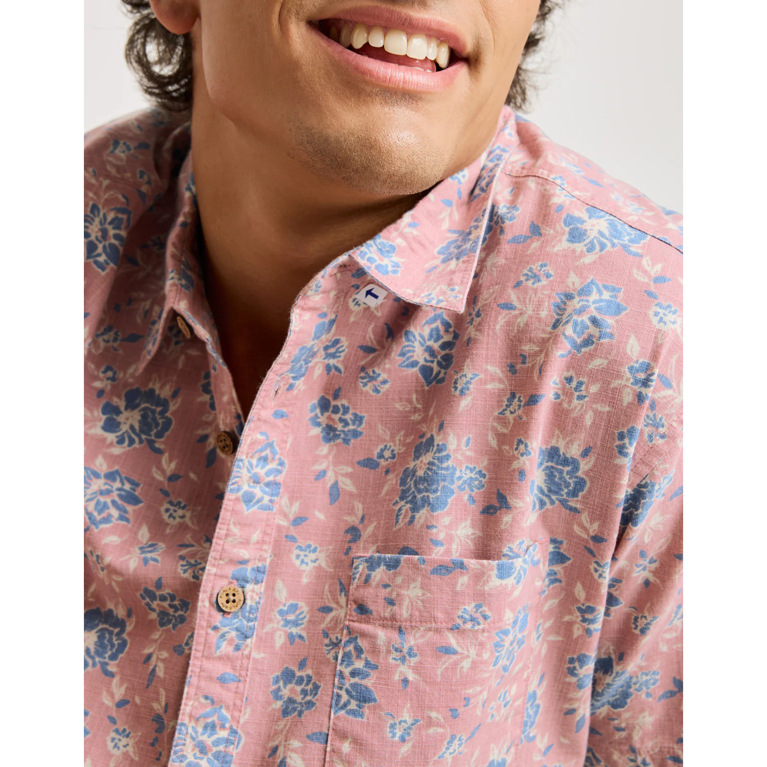 Camisa Manga Corta Rosa - San Junipero