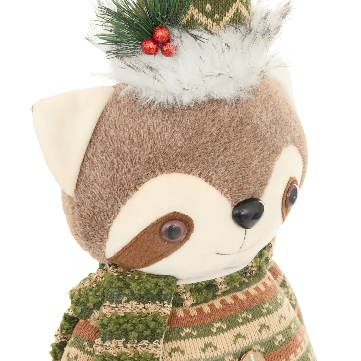 Raton laveur de Noël télescopique H. 65/105 cm