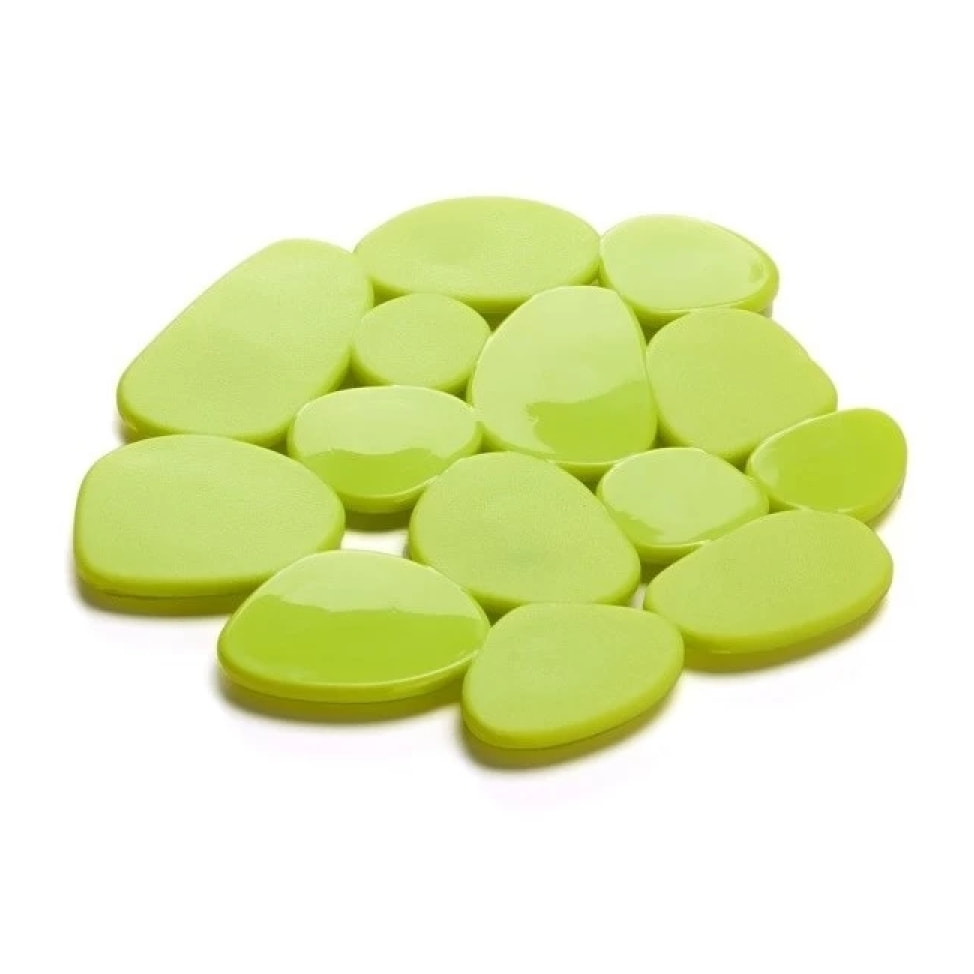 Lot de 4 Tapis antiderapants de douche ou baignoire PVC GALETS 12x13cm Vert Anis MSV
