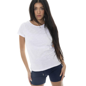 Leone Camiseta básica de mujer de manga corta