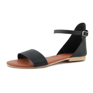 Sandalo Donna in pelle colore Nero