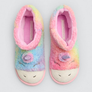 Pantofole unicorno per bambini con dettagli 3D