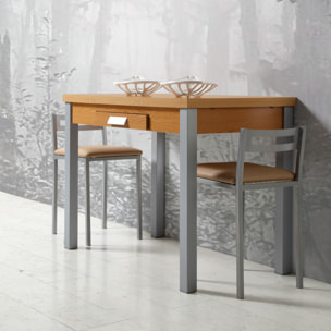 Mesa extensible con cajón