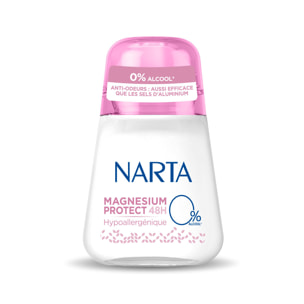 Lot de 12 - Narta Magnesium Protect Femme Déodorant Bille 48h Hypoalergénqiue Sans Alcool 50ml