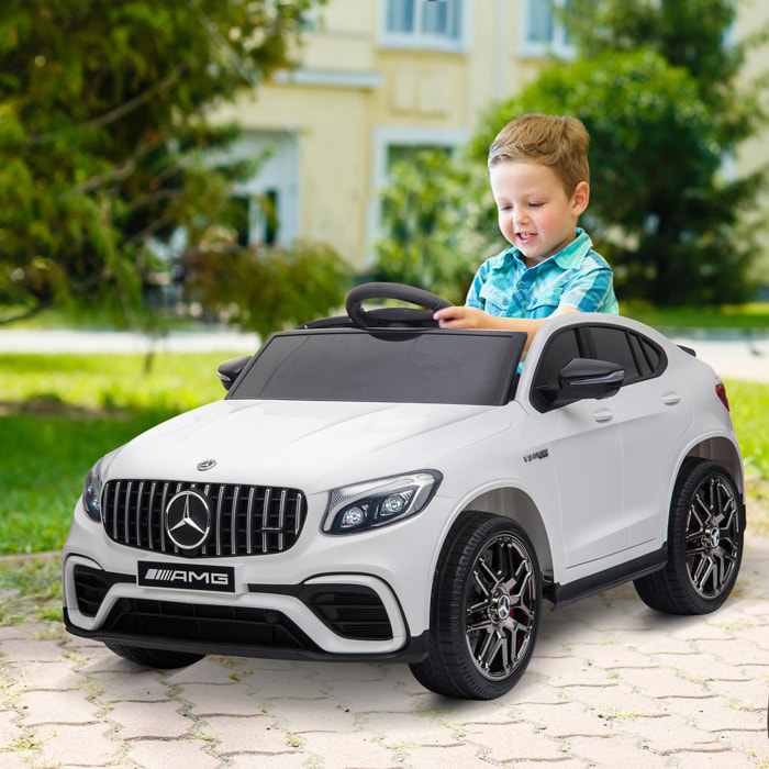 Voiture véhicule électrique enfants 12 V 35 W V. 3-5 Km/h télécommande effets sonores + lumineux blanc Mercedes GLC AMG