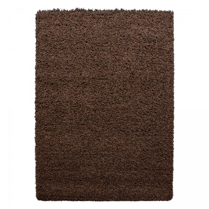 Tapis poils longs shaggy tissé motif uni GECO