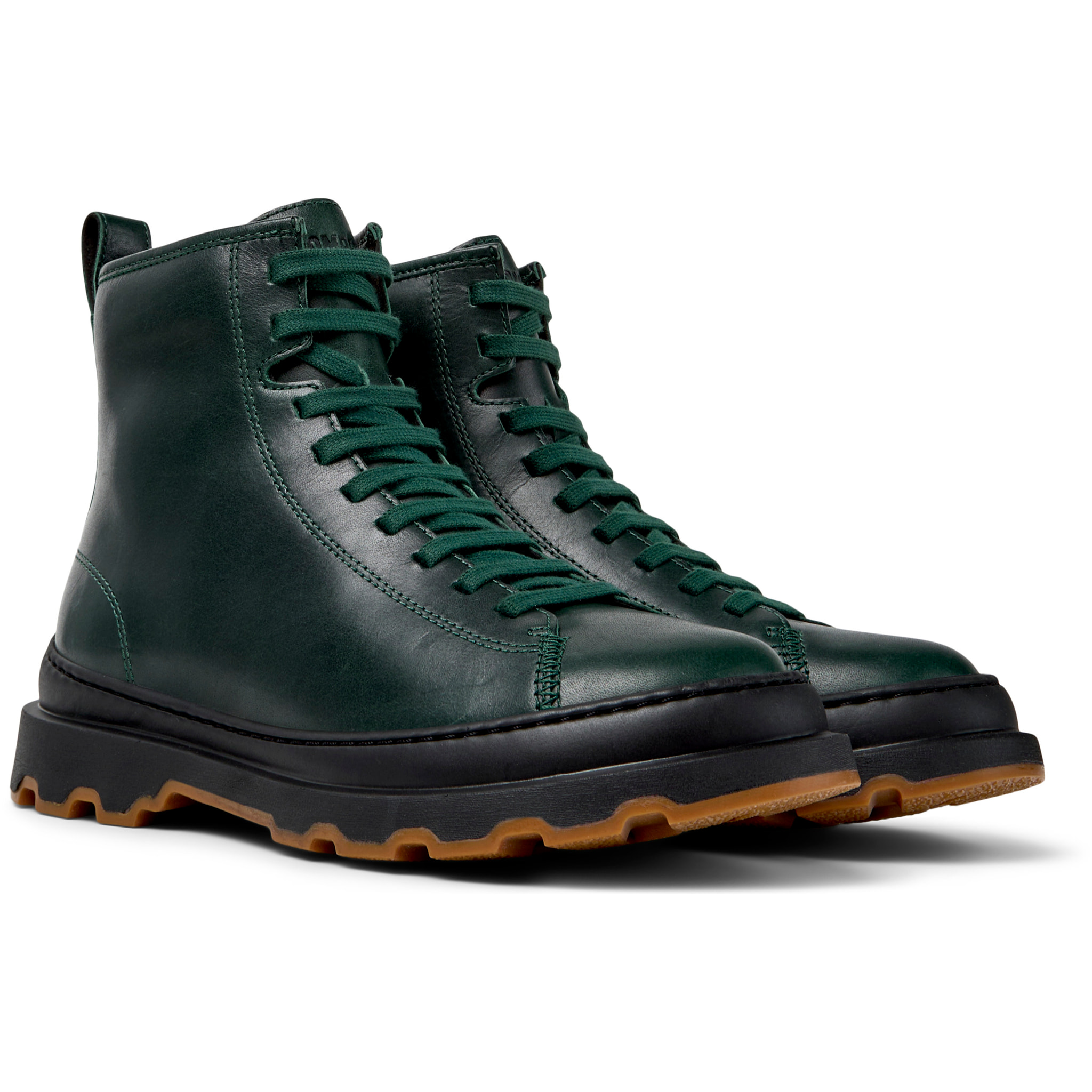 Botines - CAMPER Brutus+ - Verde - Cuero liso