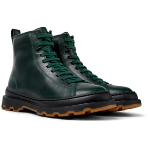 Botines - CAMPER Brutus+ - Verde - Cuero liso