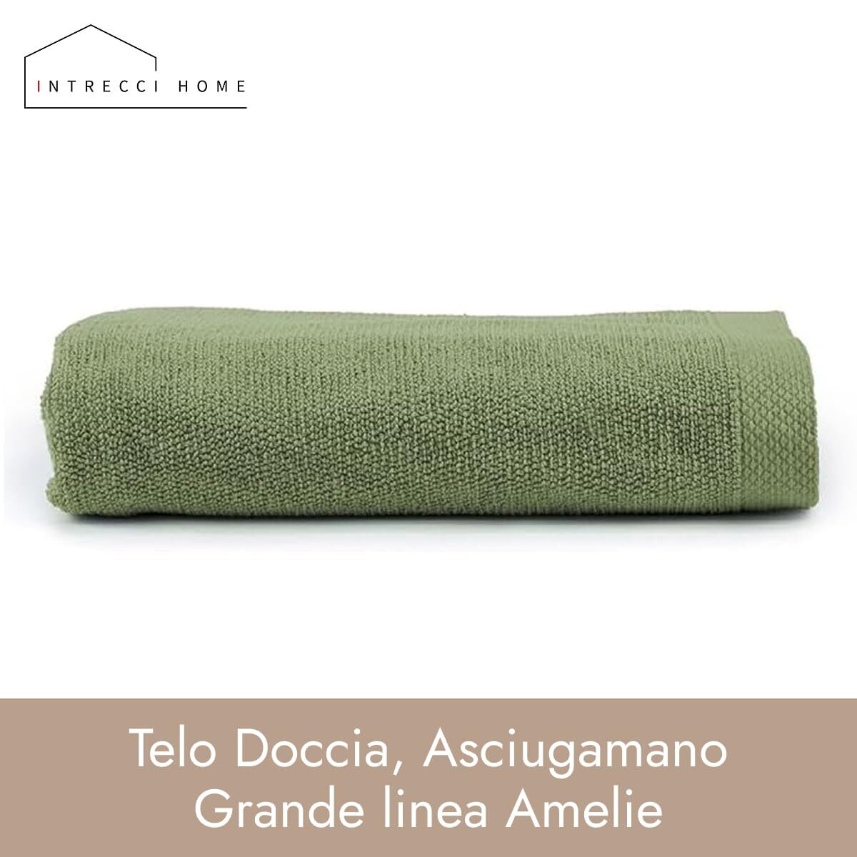 INTRECCI HOME Telo Doccia, Asciugamano Grande in Puro Cotone 500 g, , Morbidezza Extra, Assorbenza Superiore, Elegante e Durevole,