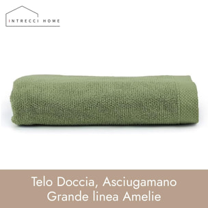 INTRECCI HOME Telo Doccia, Asciugamano Grande in Puro Cotone 500 g, , Morbidezza Extra, Assorbenza Superiore, Elegante e Durevole,