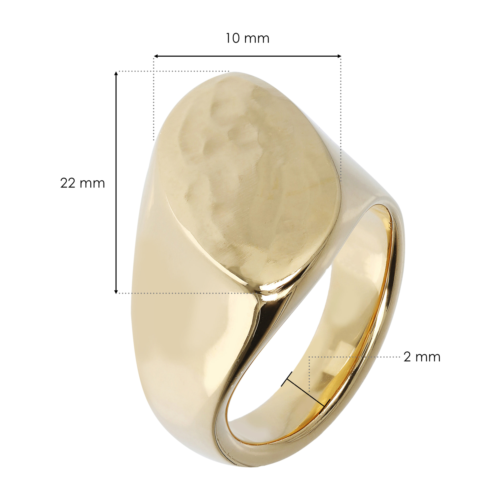 Anello Chevalier Martellato Forma Marquise