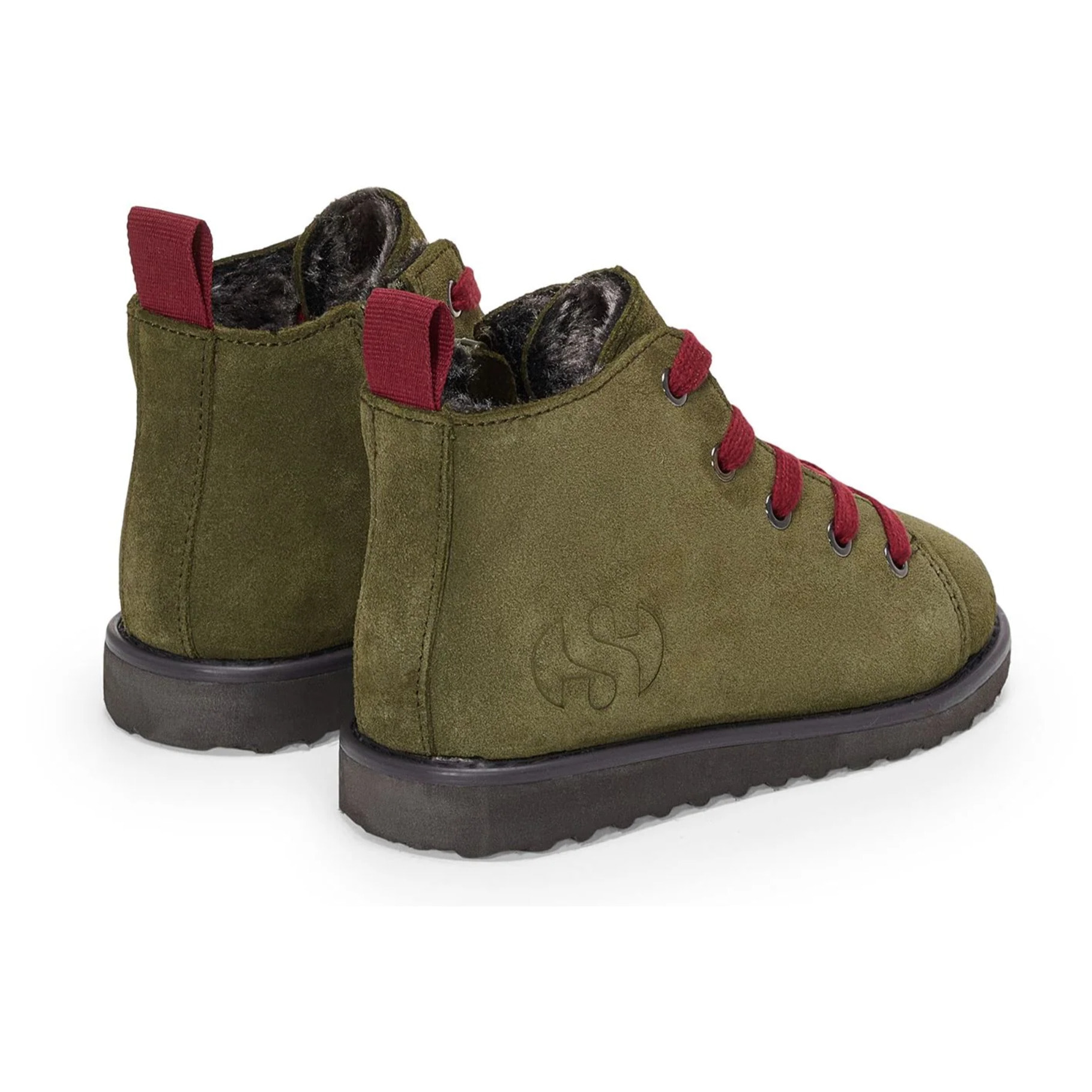 Superga - Stivaletti Bambino/a Verde - 3008 Kids Lace-Up Boot Suede