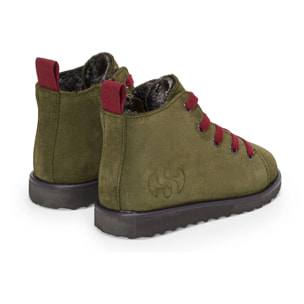Superga - Stivaletti Bambino/a Verde - 3008 Kids Lace-Up Boot Suede