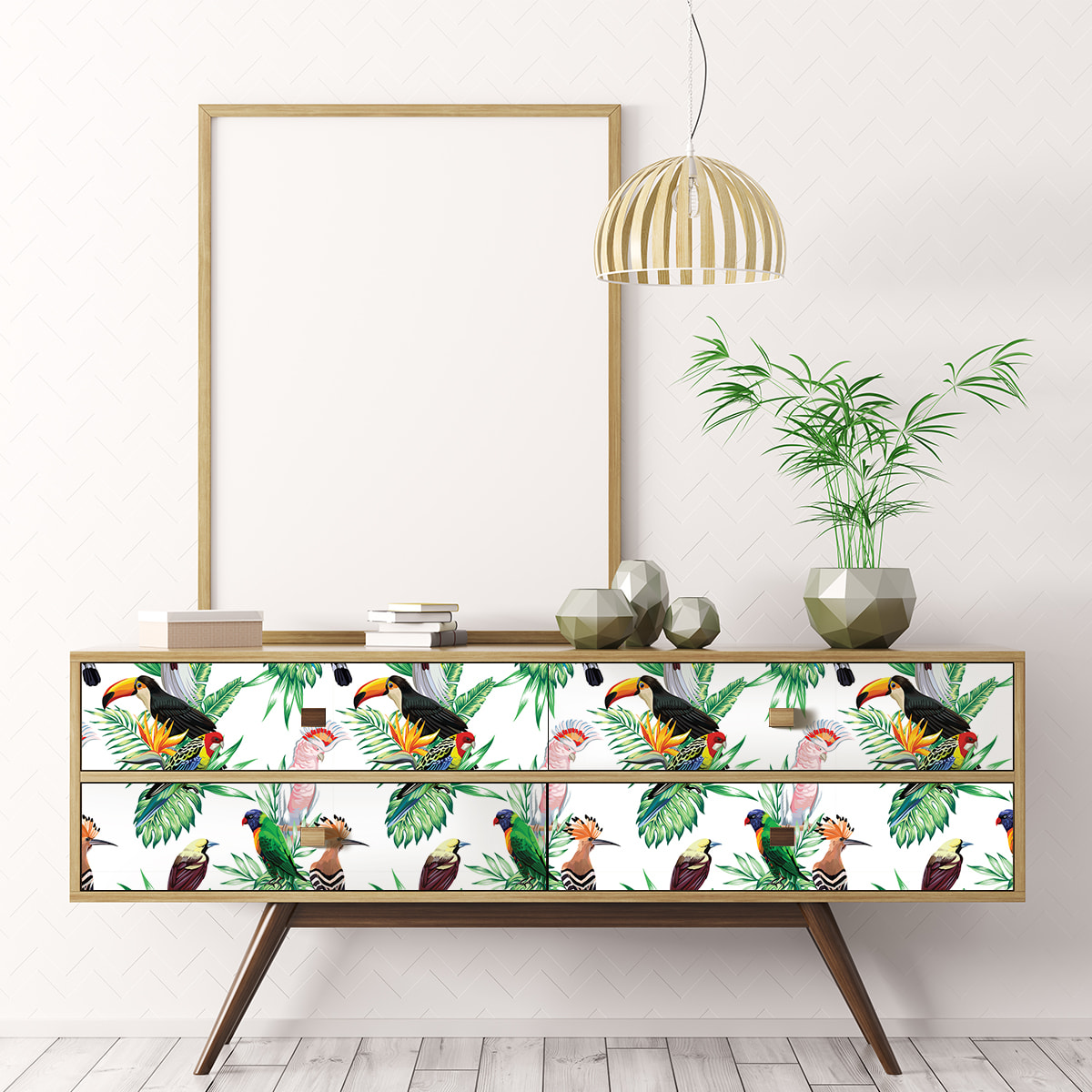 Sticker meuble tropical shinji 60 x 90 cm