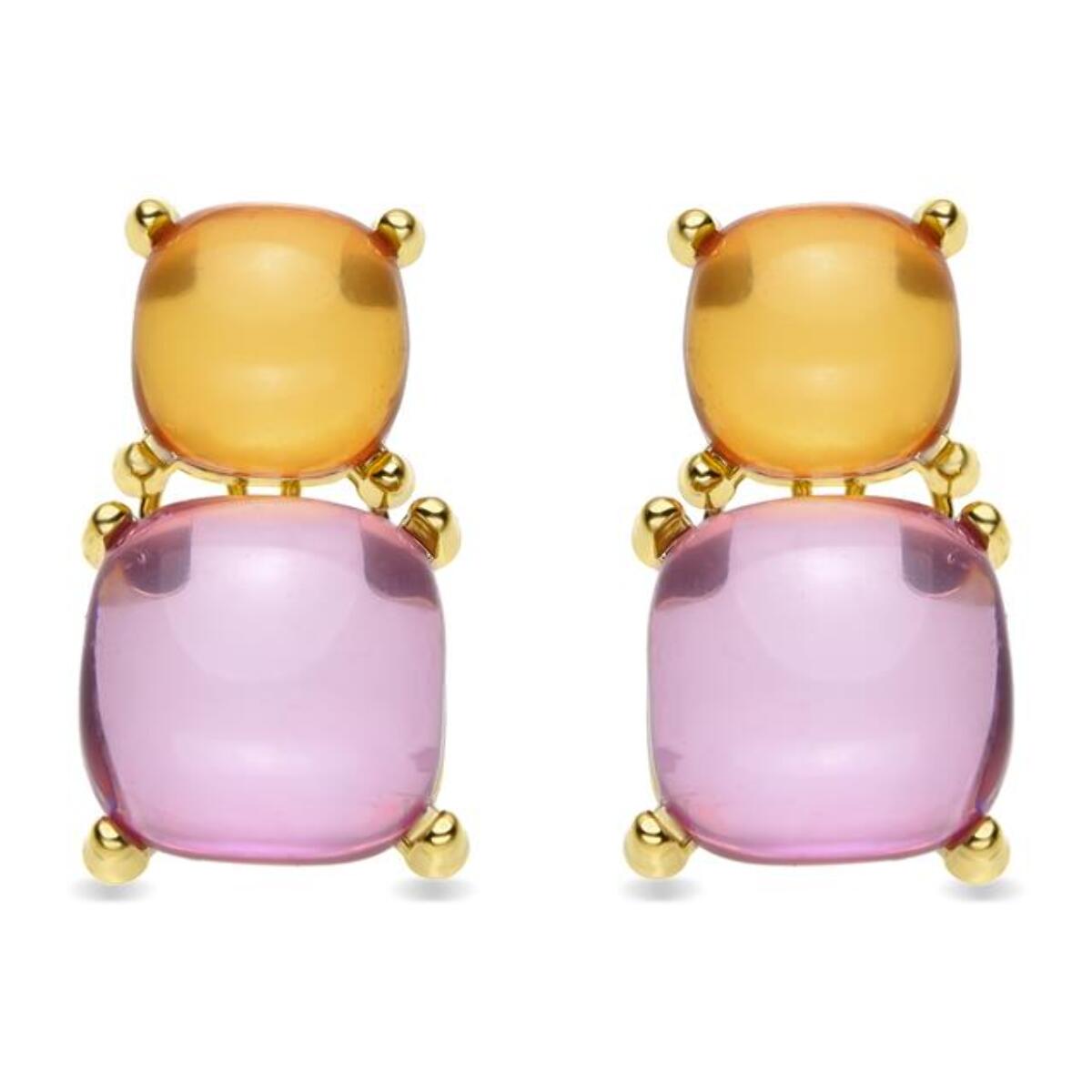 Pendientes Lux by Lux acabadoss en oro amarillo 18k