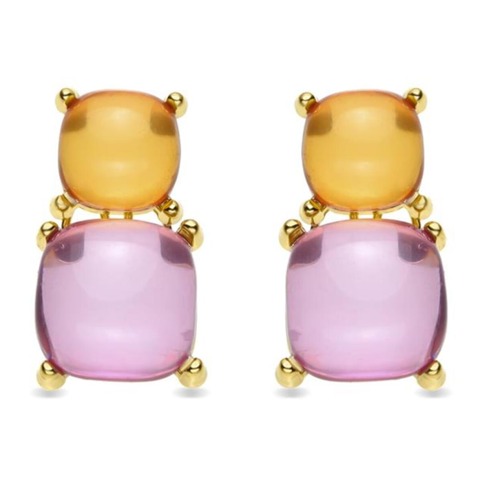 Pendientes Lux by Lux acabadoss en oro amarillo 18k