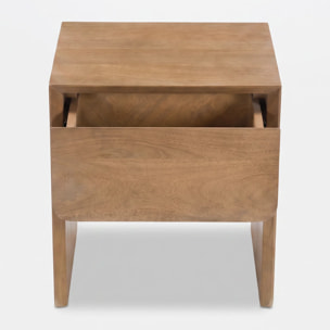 Table de chevet en bois de manguier marron clair - Achille