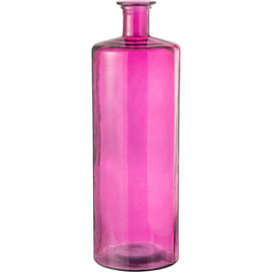 J-Line Vase Bottle Glass Pink Large