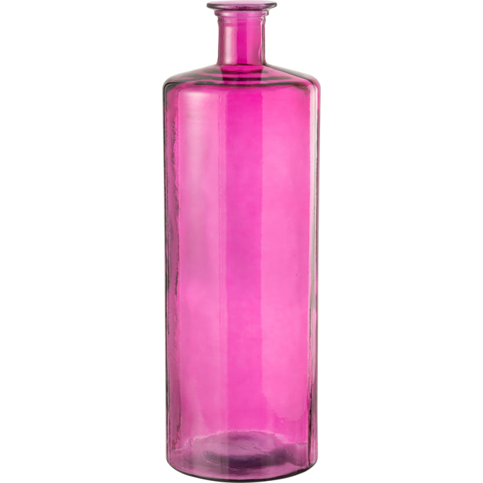 J-Line Vase Bottle Glass Pink Large