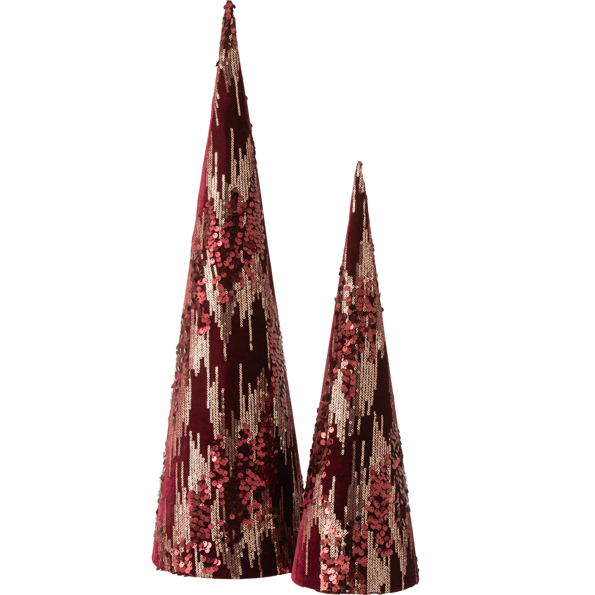 J-Line décoration Cone Sequin - textile - bordeaux - large
