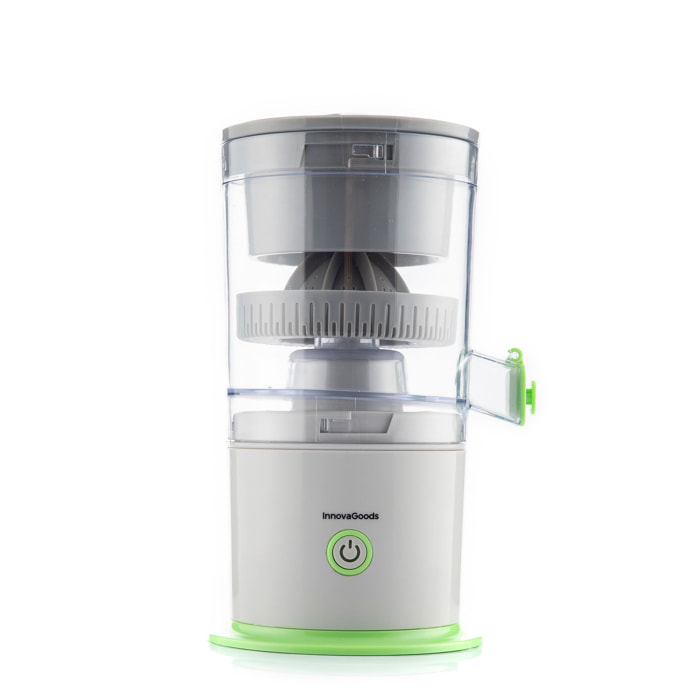 Innovagoods - Spremiagrumi Ricaricabile Automatico Juisso - grigio e verde - 15,5 x 24,2 x 13 cm