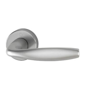 Paire de béquilles sur rosace New-York HOPPE 1810/42K/42KS Aspect Inox - Bec de cane - 3740637