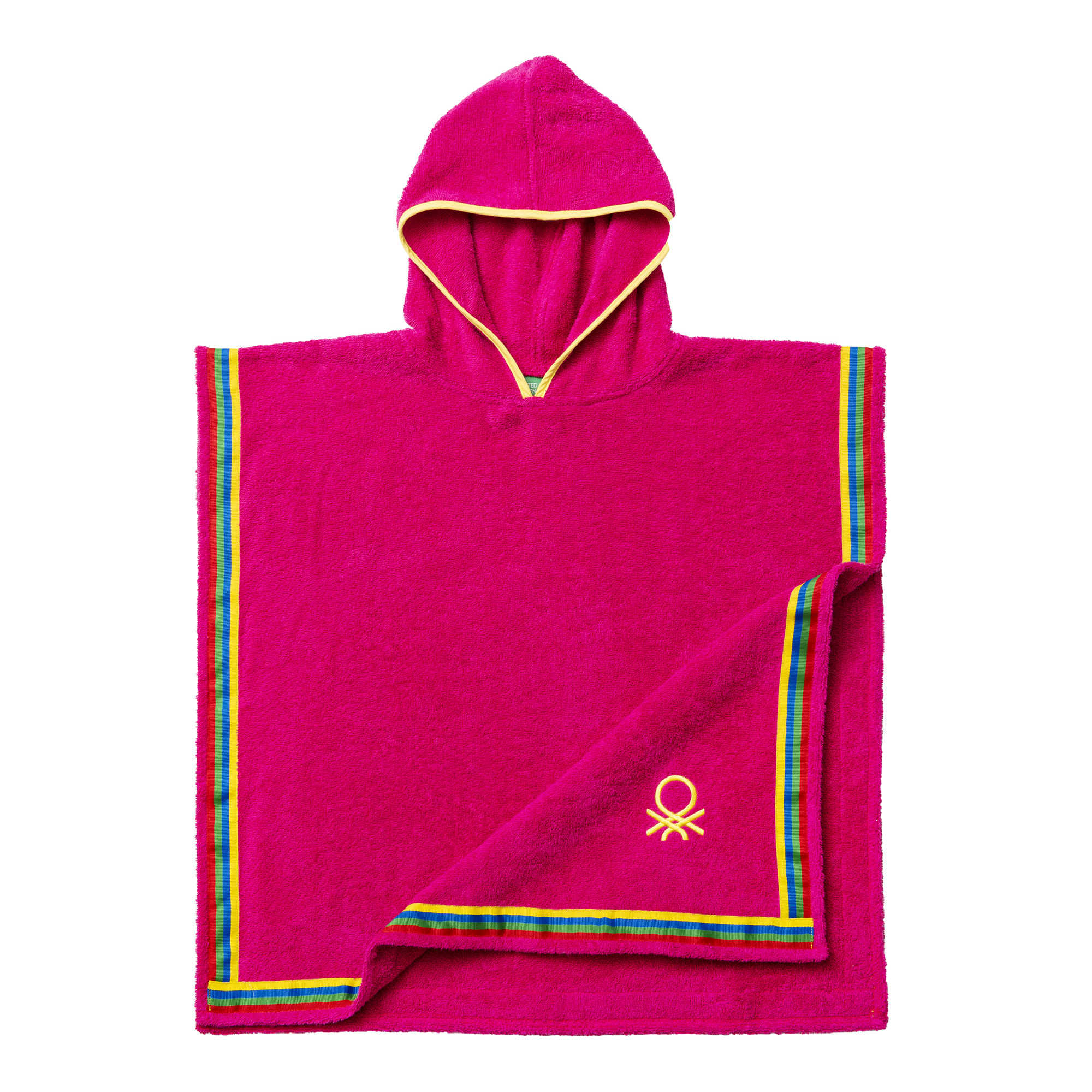 Albornoz tipo Poncho para niños 85cm rosa benetton